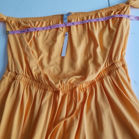 NWT ASOS Bardot Long Sleeve Skater Dress Citrus Orange Size 10 - Picture 3 of 8